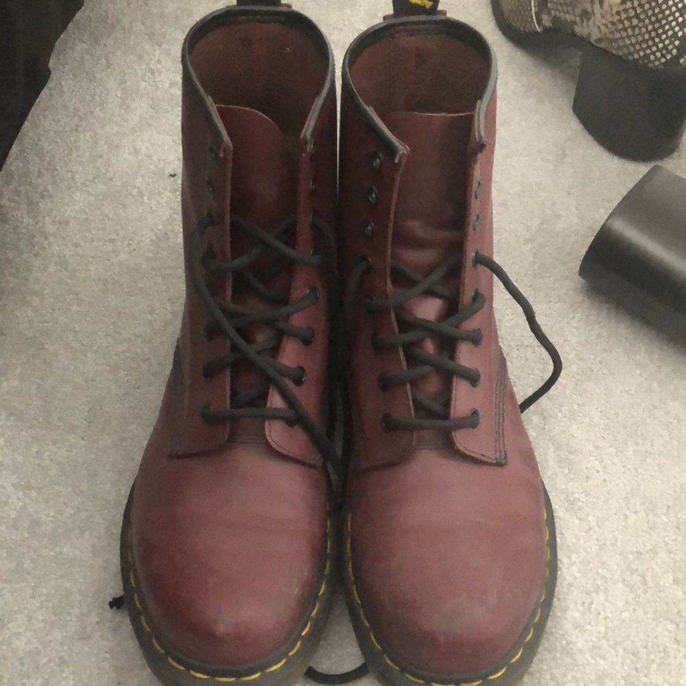 Red Doc Martens 1460 Size 10